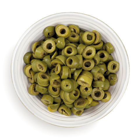 Olive verdi a rondelle